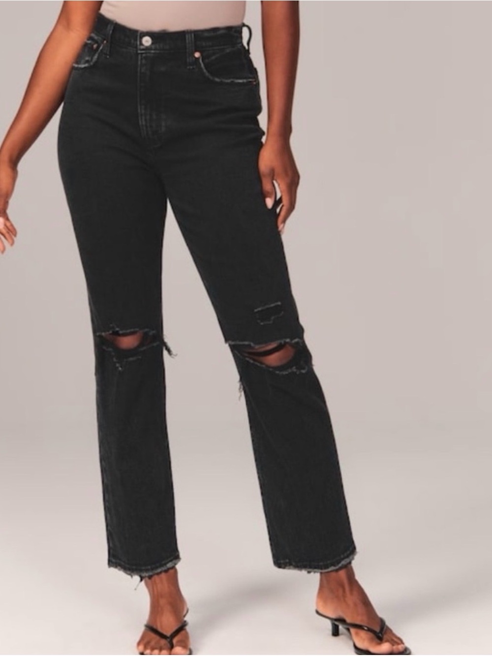 Abercrombie & Fitch Curve Love Ankle Straight Jeans